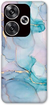NDCOM Back Cover for POCO F6 5G Blue Marble Printed Hard Case