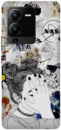 जुग्गा Back Cover vivo V25 Pro 5G, V2158, CUTE, GIRL, LOVELY, GIRL, SKETCH, ART के लिए