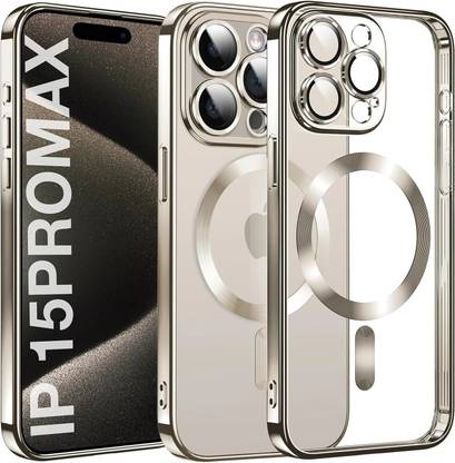 VONZEE Back Cover for iPhone 15 Pro Max (6.7 inches), Magsafe Compatible Built-in Camera Lens Plating Case