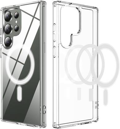 CASE CREATION Back Cover for Samsung S23, Transparent Cover Support Magsafe Charger for-Samsung S23