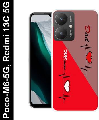 SARTOOLIYA Back Cover for Poco M6 5G, MOM LOVE, QUEEN, MOM DAD LOVE, MOM LIFE DAD