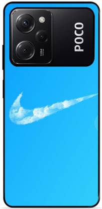 फज़ाका Poco X5 Pro 5G On Glossy Metal Phone Cover| NIKE LOGO के लिए