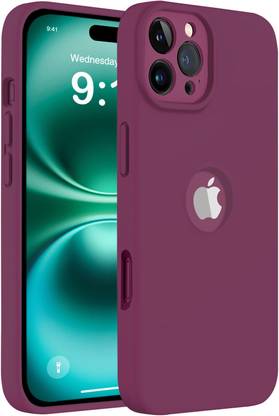 likgus Back Cover for Apple iPhone 16 Pro Max, Liquid Silicone Logo View Shock Proof Microfiber Case