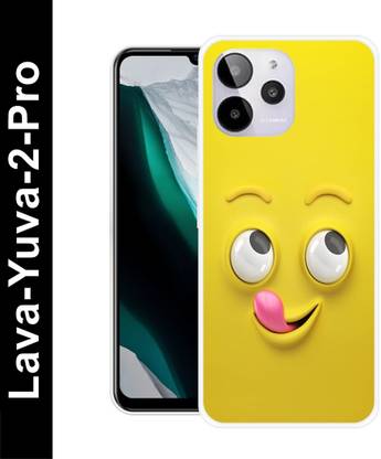 Bluvver Back Cover for Lava Yuva 2 Pro, funny emoji back cover