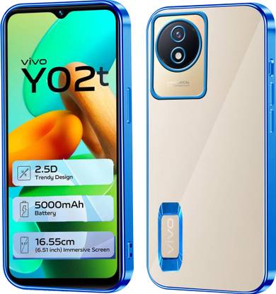TKTHUB Back Cover for Vivo Y02t Cd Design Ring Logo Cut Pattern Electroplating