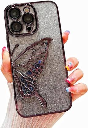 AVIGNAPRO Back Cover for Butterfly Plating Cute Pattern iPhone 15 ProMax Case - Electroplate Luxury for Girls