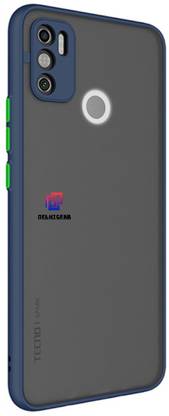 Blate Back Cover for Tecno Spark 6 Air, DelhiGear Hard Case, Blue