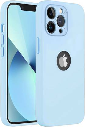 MobiLooks Back Cover for Apple iPhone 14 Pro, Original Liquid Silicone inner Velvet Cloth Logo View Case