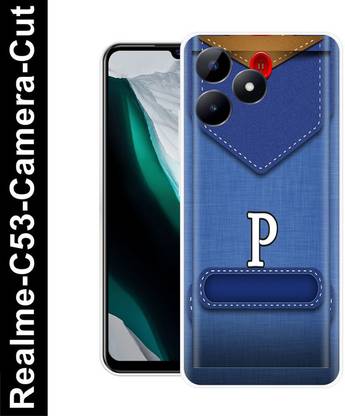 सर्तूलिया Back Cover Realme C53, P NAME, P LOVE, P ALPHABET, P LETTER NAME के लिए