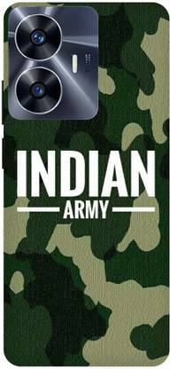 iprinto Back Cover for Realme C55, RMX3710 Indian Army Back Cover