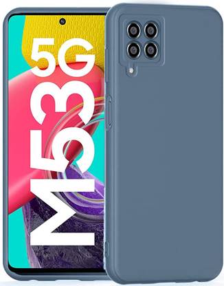 RiverForest Back Cover for Samsung Galaxy M53, Soft Silicone Slim Cover with Cushion Microfiber, Case For Samsung M53