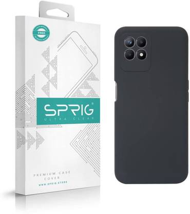 Sprig Liquid Silicone Back Cover for Sprig Liquid Silicone Back Cover for realme 8I, realme 8i (Black, Hard Case, Pack of: 1)