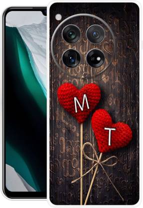 INTELLIZE Back Cover for OnePlus 12R 5G MT, M LOVE T, T LOVE M, M LETTER, T LETTER, MT NAME