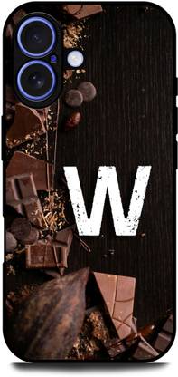 KEYCENT Back Cover for APPLE iPhone 16 (W, W LETTER, W NAME, CHOCOLATE , BROWN, ALPHABET