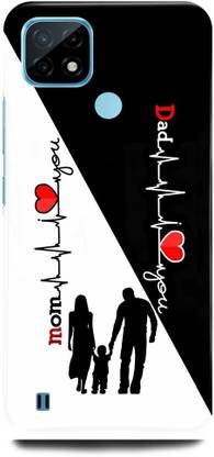 play fast Back Cover for Realme C21Y, RMX3261 MOM, LOVE, DAD, LOVE, MOMDAD