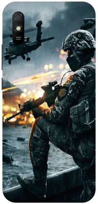 THE NARAYANA COLLECTIONS Back Cover for REDMI 9i-FOGI,INDIAN,ARMY,SOLDIER