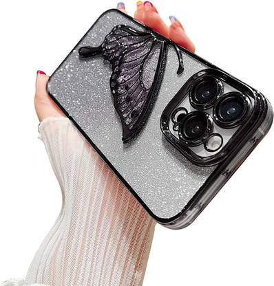 RiverForest Back Cover for IPhone 14 Pro Max, Cute Butterfly Plating Design, Girls Case For Iphone 14 Pro Max