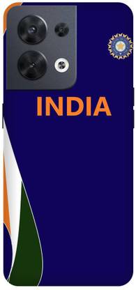 DIKRO Back Cover for OPPO Reno8 5G, CPH2359, TEAM, INDIA, DRESS, CODE, BLUE, JERSEY