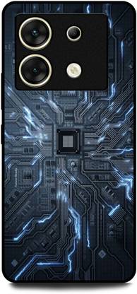INDICRAFT Back Cover for Infinix Zero 30 5G ( TECHNOLOGY, MACHINE, COMPUTER, CHIP, BLUE )