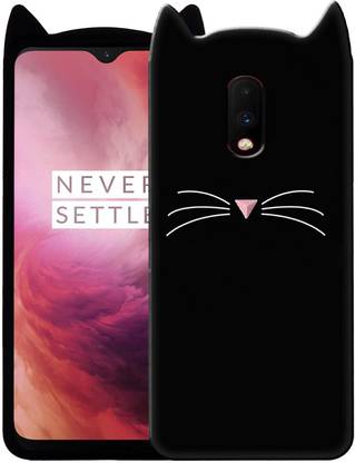 WAVECHOICE Back Cover for OnePlus 6T Black Cat Design Soft Silicone Girls back Cover For OnePlus 6T