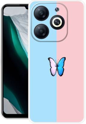FRONK Back Cover for Infinix SMART 8 HD, BLUE, BUTTERFLY, COLORFUL