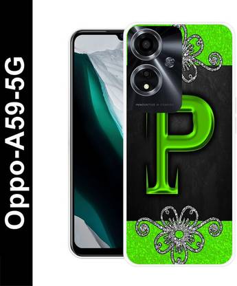 एंजेलस्काई Back Cover Oppo A59 5G, P NAME, P LOVE, P ALPHABET, P LETTER NAME के लिए