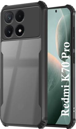VAPRIF Back Cover for Redmi K70 Pro 5G, Transparent Hybrid Hard PC Back TPU Bumper