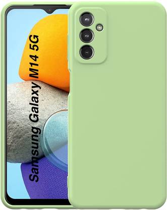 MobiLooks Back Cover for Samsung Galaxy M14 5G, Hybird Liiquid Silicone Soft Anti shock Case
