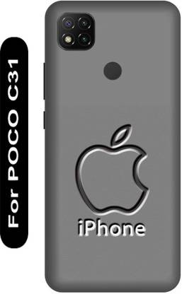 SSMORYA Back Cover for POCO C31 (Apple( Iphone Printed ) Mobile case cover
