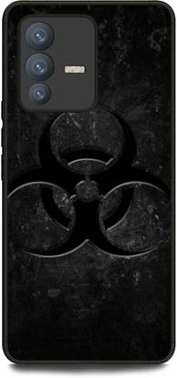 INDICRAFT Back Cover for Vivo V23 Pro 5G (BIOHAZARD, LOGO BLACK SHARK, TEXTURE, ABSTRACT, GAMING )