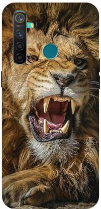 ADZIRE Back Cover for realme 5 Pro, RMX1971, ANGRY, LION, SHER