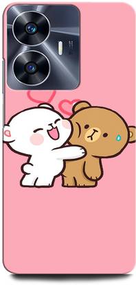 GRAFIQE Back Cover for Vivo Y02 TENOE LOVE TOON, HAPPY, FUNNY KISS, LOVE, CARTOON