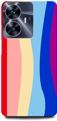 ORBIQE Back Cover for Vivo Y02T RAINBOW, ABSTRACT, COLORFULL, PAINTING, STRIPES