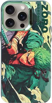 MS-Shield Back Cover for Apple iPhone 15 Pro Max, 3D Anime one piece Zoro Embossed Soft Back Case