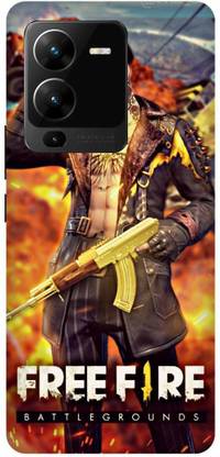 JUGGA Back Cover for vivo V25 Pro 5G, V2158, FREE, FIRE, GAME, GUN, SOLDIER