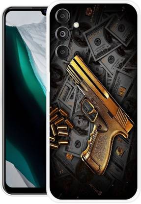 PHONE WALEY.COM Back Cover for Samsung Galaxy M14 5G,SM-M146B, GUN, PISTOL, ARMY, WEAPON, REVOLVER, MILITARY