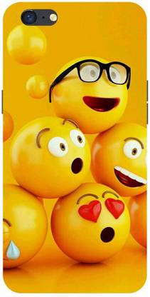 ADZIRE Back Cover for OPPO A71, CPH1717, YELLOW, EMOJI, CARTOON