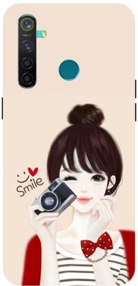 ADZIRE Back Cover for realme 5 Pro, RMX1971, CUTE, GIRL, LOVELY, GIRL, SMILE