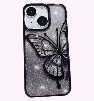 Mintzz Back Cover for Apple iPhone 13, Luxury Butterfly Glitter Girls Cover