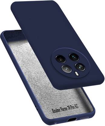 MOBIDEER Back Cover for Realme Narzo 70 Pro 5G, Matte Rubberized Soft Silicone Protective Cloth Inside