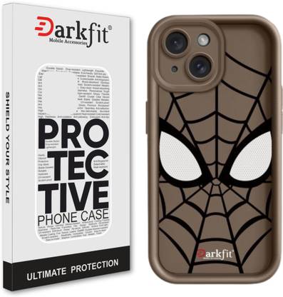 DARKFIT Back Cover for Apple iPhone 15, Spidey Face Mask Case