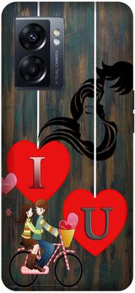 ORBIQE Back Cover for OPPO A57e IU, I LOVE U, U LOVE I, I LETTER, U LETTER, IU NAME