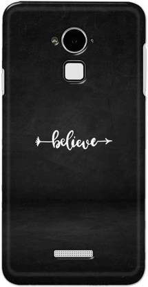 NDCOM Back Cover for Coolpad Note 3 / Coolpad Note 3 Plus Black Believe Quote Printed Hard Case