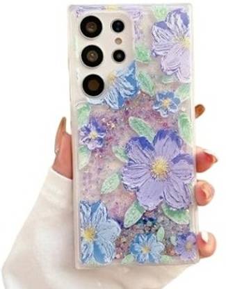 PEEPERLY Back Cover for Samsung Galaxy S23 FE Luminous Glowing Glitter Flower Case