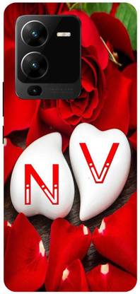 JUGGA Back Cover for vivo V25 Pro 5G, V2158, N LOVES V NAME,N NAME, V LETTER, ALPHABET,N LOVE V NAME