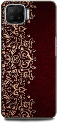 INDICRAFT Back Cover for OPPO F17 WALL, RED WALL, TEXTURE, ABSTRACT ART, COLORFUL