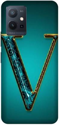 PHONE WALEY.COM Back Cover for VIVO Y75 (5G) , V2142 , V letter,V name V word , Printed Back Cover