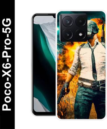 JSSIS Back Cover for Poco X6 Pro 5G, PUBG, GAME, PLAYERUNKNOWNBATTLEGROUNDS