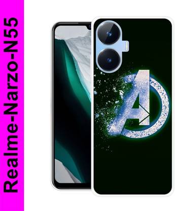 MD CASES ZONE Back Cover for Realme Narzo N55 4G / RMX3710 A text, A alphabate Printed Mobile Back Cover