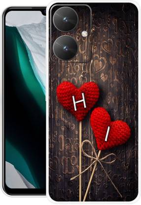 INTELLIZE Back Cover for REDMI 13C HI, H LOVE I, I LOVE H, H LETTER, I LETTER, HI NAME